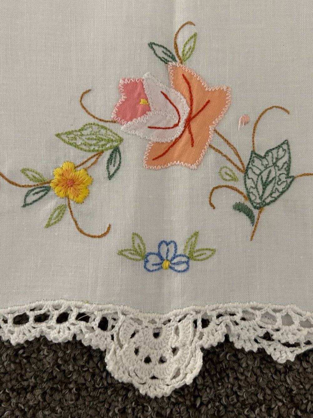 Embroidered Round Tablecloth - Picture 3 of 3